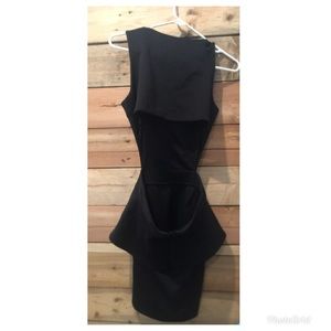 NWT Foreign Exchange Peplum Black Dress